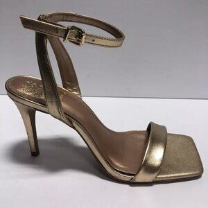 Vince Camuto Women’s Saprenda, Gold Heeled Sandals, Size 8M